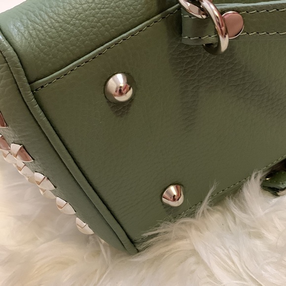 NEW🌟 VIOLA CASTELLANI MILANO MADE IN ITALY GENUINE LEATHER BAG WITH SILVER - Picture 5 of 8